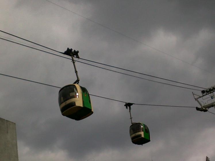 cable car going to the Great Wall